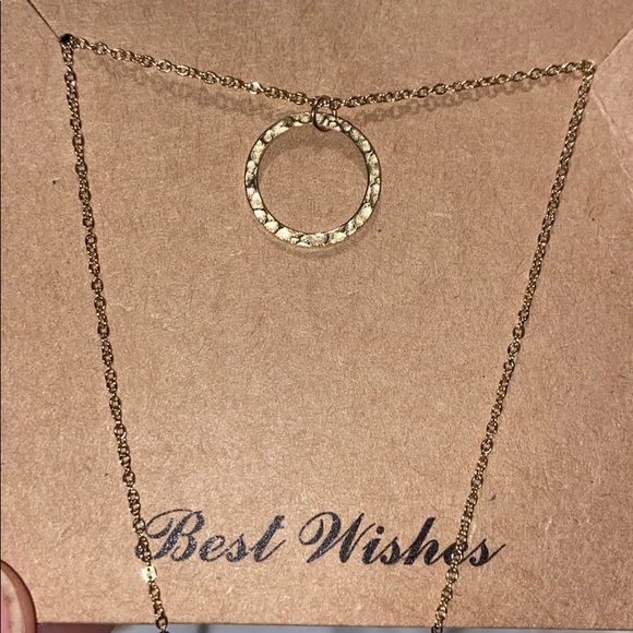 Beautiful Infinity Circle Pendant with 18k chain